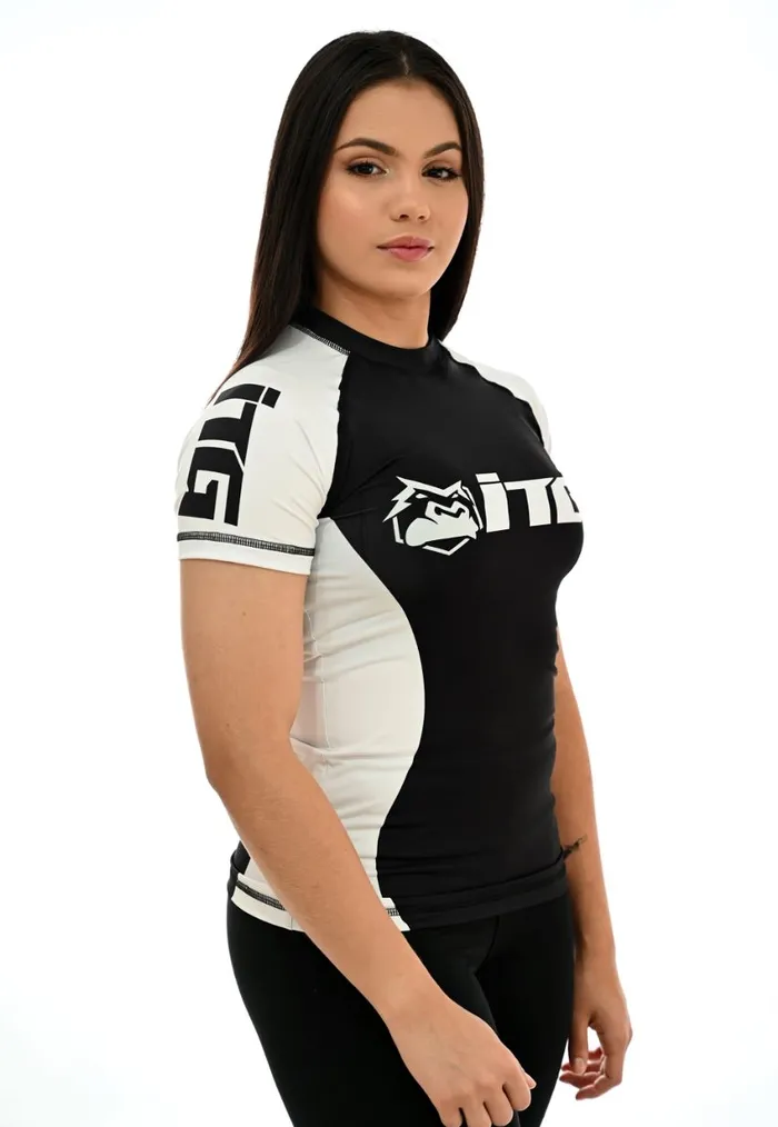 Rash Guard Feminina ITG Manga Curta Branca