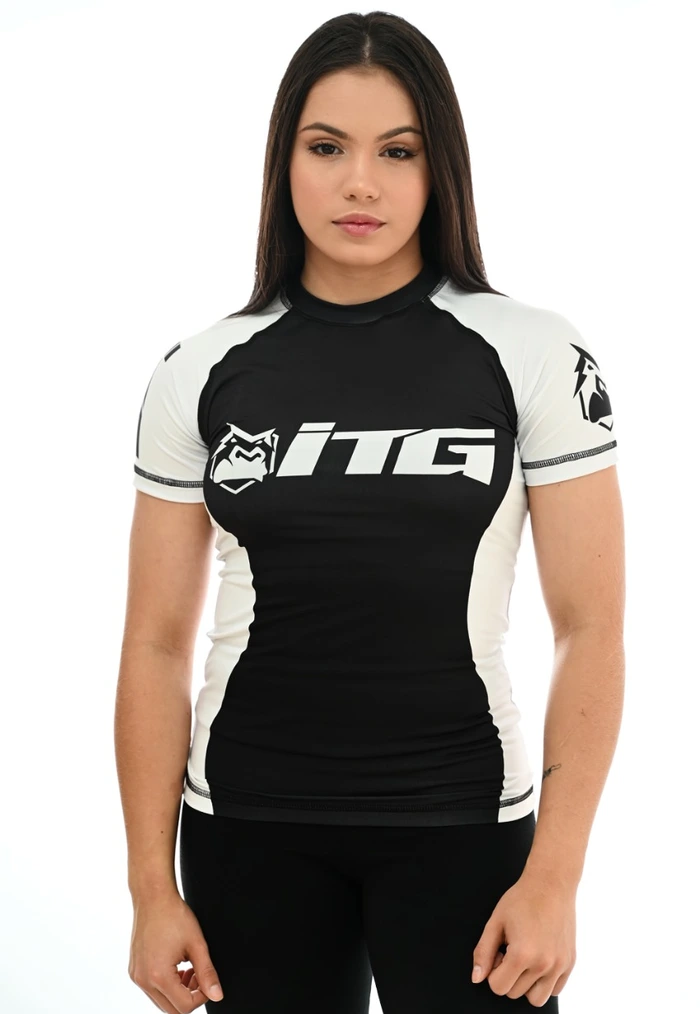 Rash Guard Feminina ITG Manga Curta Branca