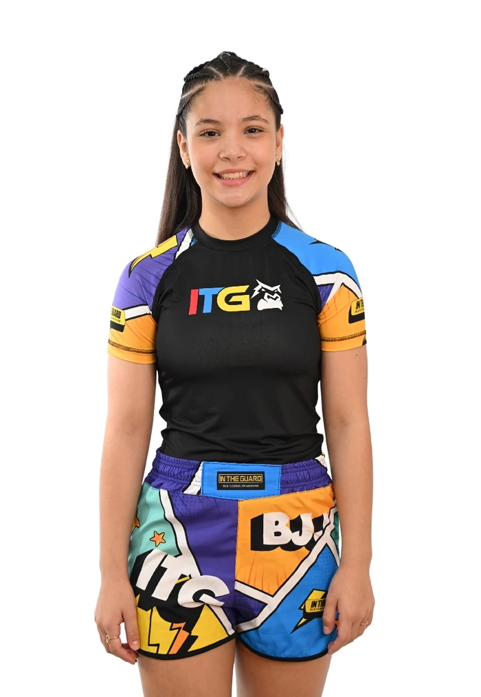 Rash Guard Infantil Colors Preta Feminina