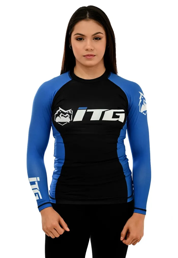 Rash Guard Feminina ITG Manga Longa Azul