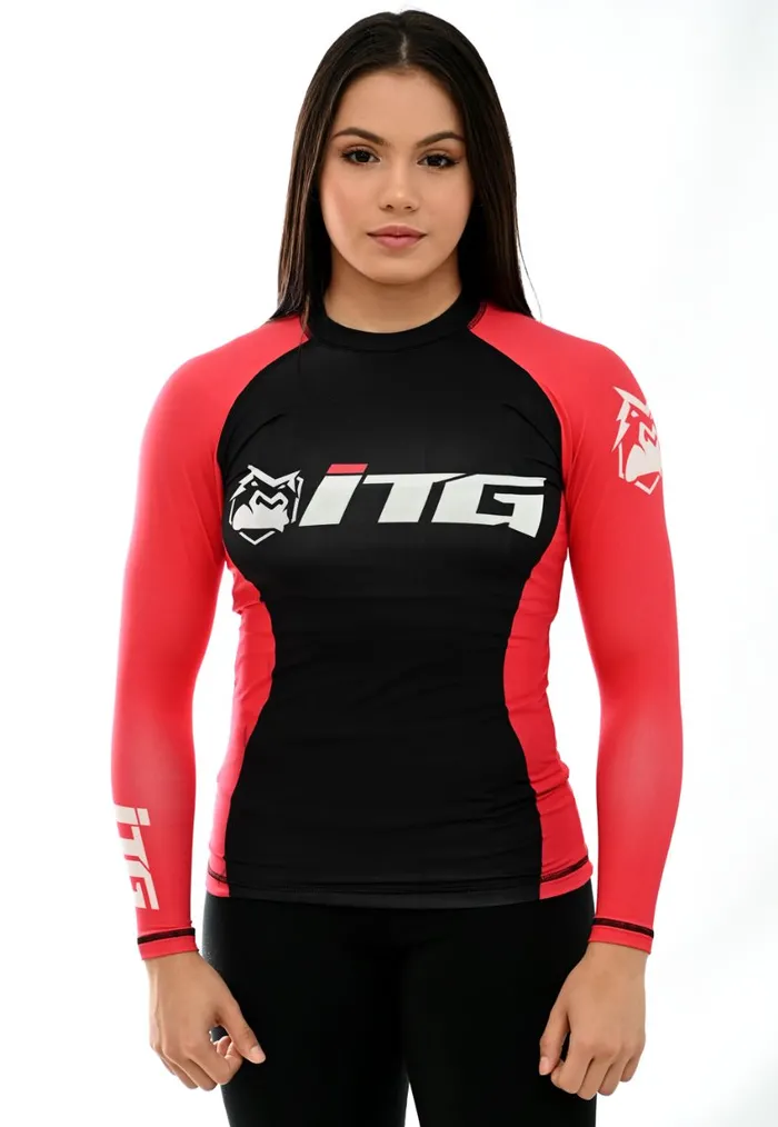 Rash Guard Feminina ITG Manga Longa Vermelho