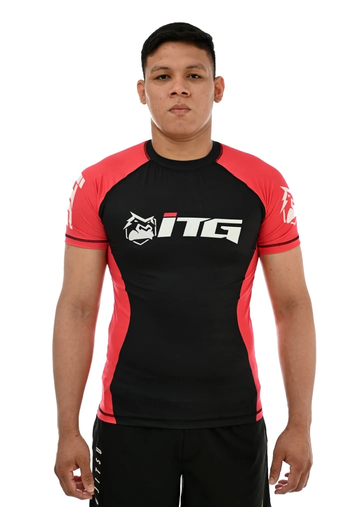 Rash Guard Masculina ITG Manga Curta Vermelho