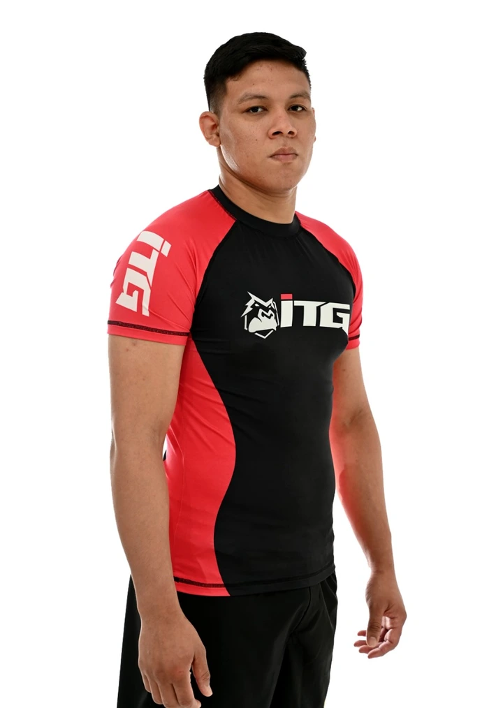 Rash Guard Masculina ITG Manga Curta Vermelho