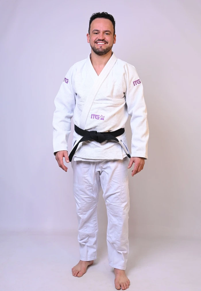 Kimono In The Guard Masculino Classic Purple BRANCO