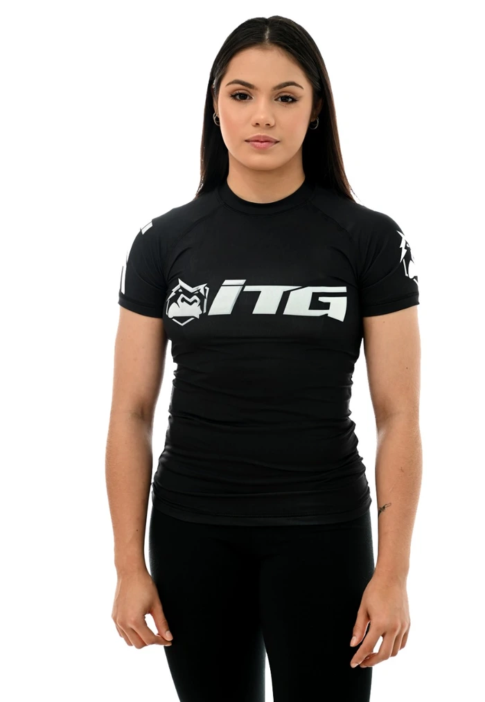 Rash Guard Feminina ITG Manga Curta Preta